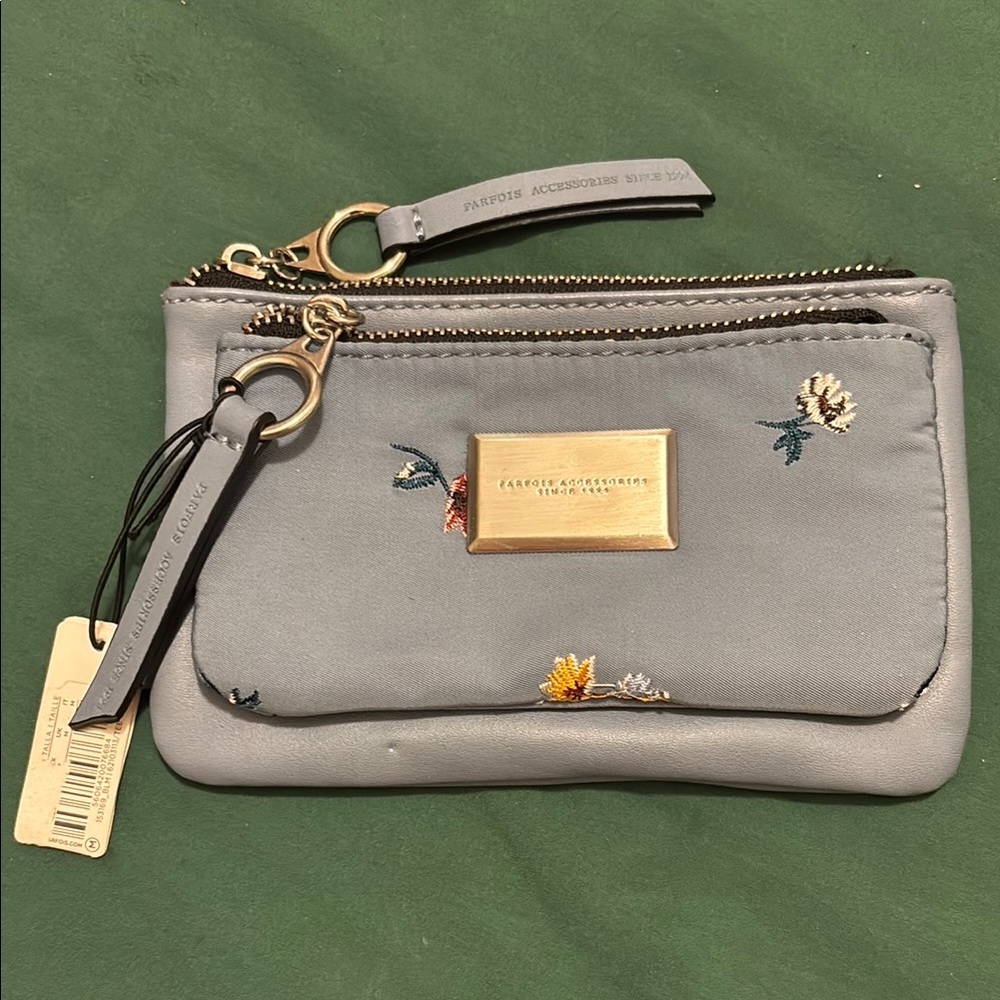 Parfois accessories blue Clutch with silver Accents